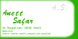anett safar business card