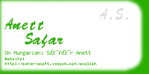 anett safar business card